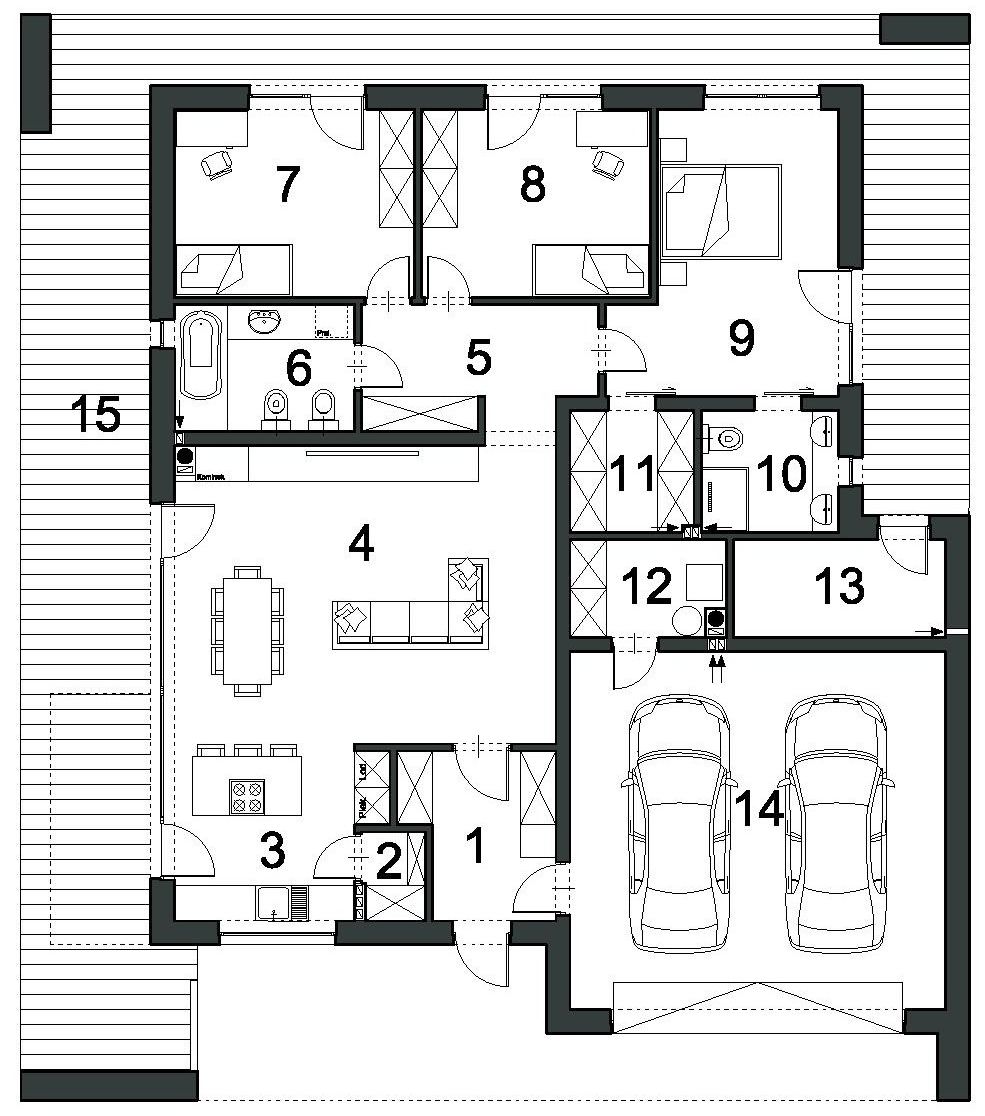 Projekt domu OTWARTY D42