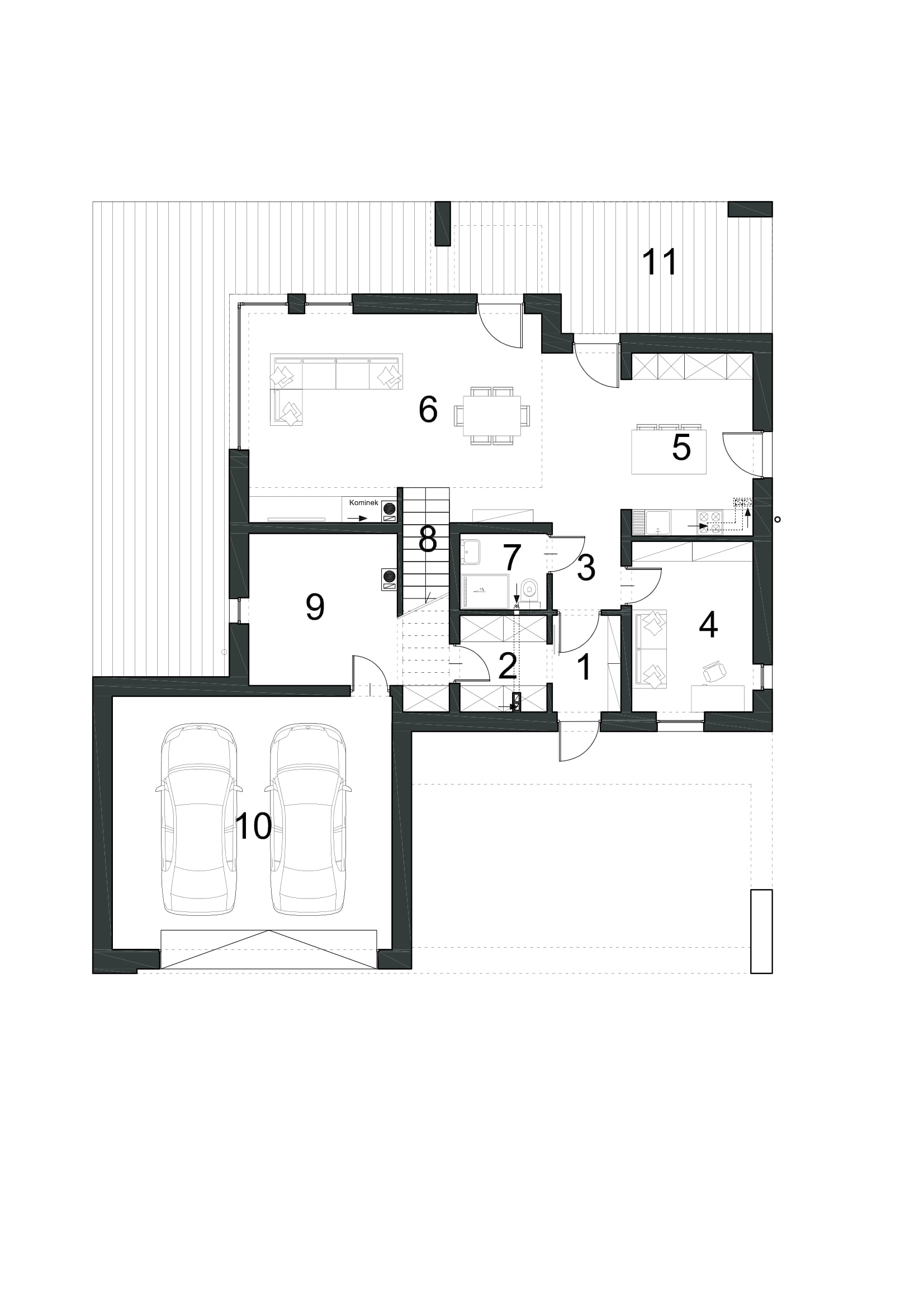 Projekt domu DOPASOWANY D34