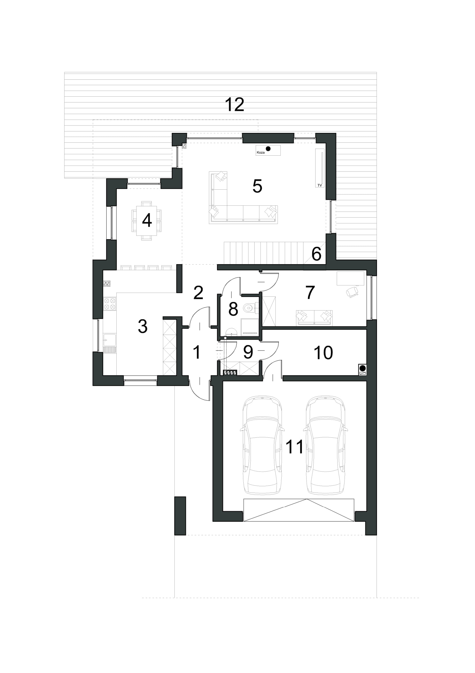 Projekt domu INTRYGUJĄCY D32