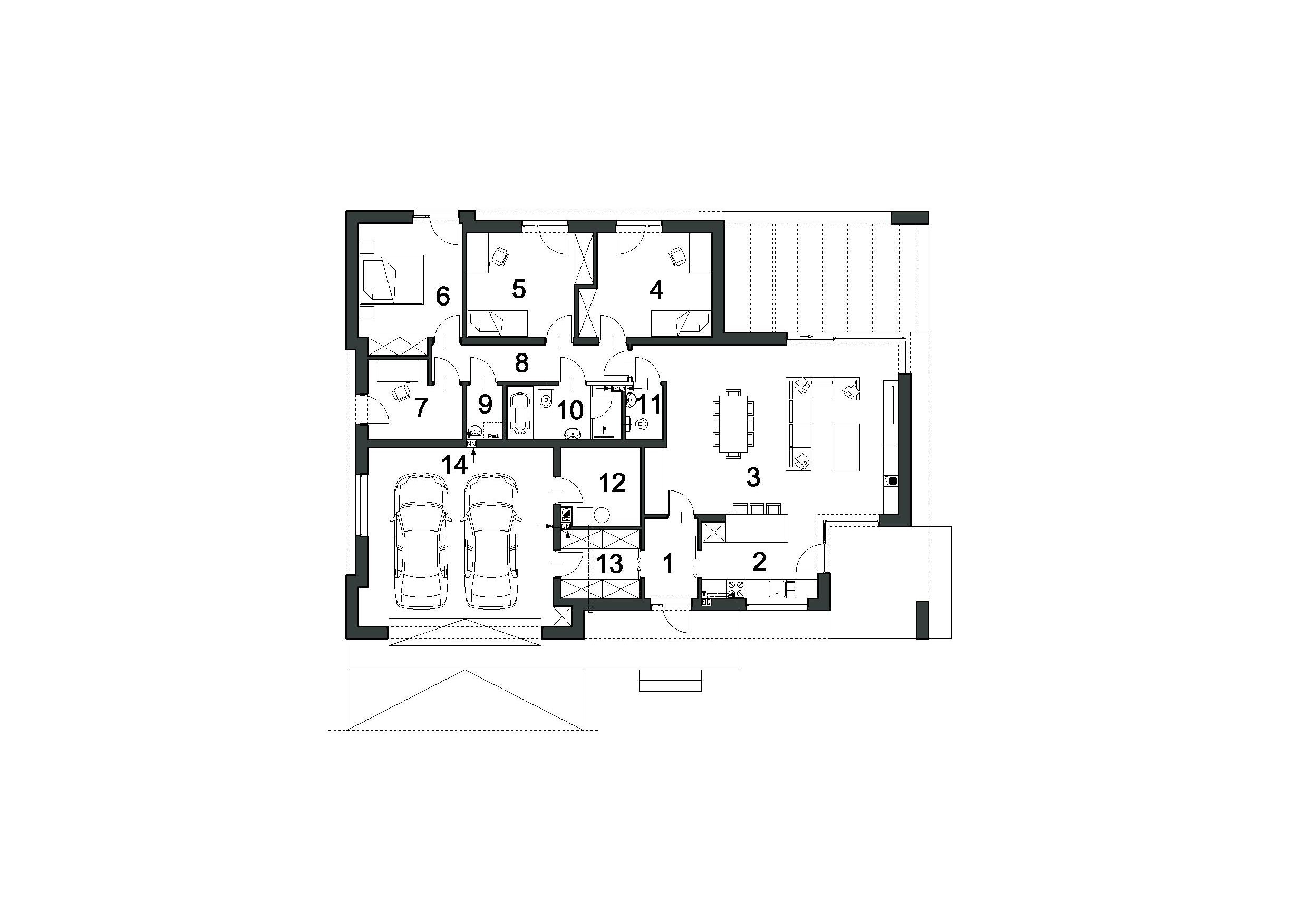 Projekt domu AKTYWNY D23