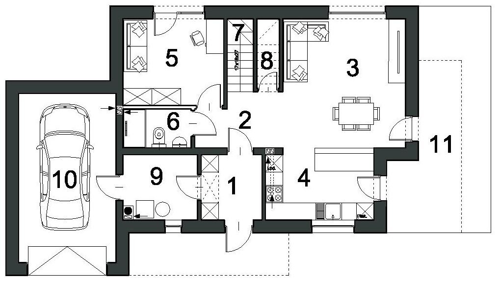 Projekt domu UROCZY D44