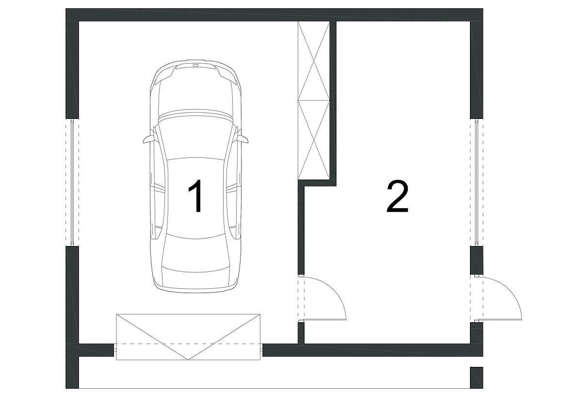 Projekt garażu BK-2