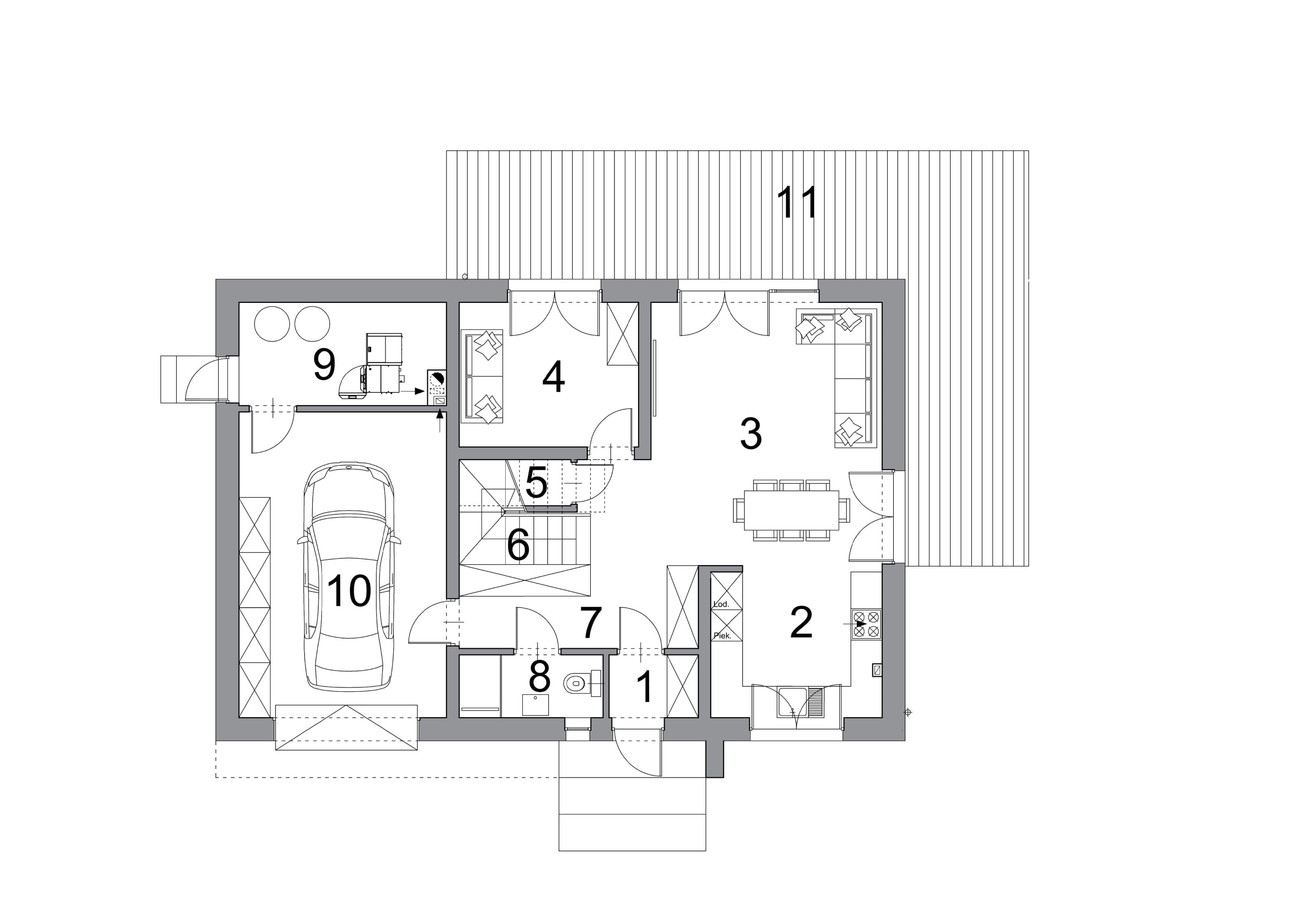 Projekt domu PRZYTULNY D25 WARIANT II