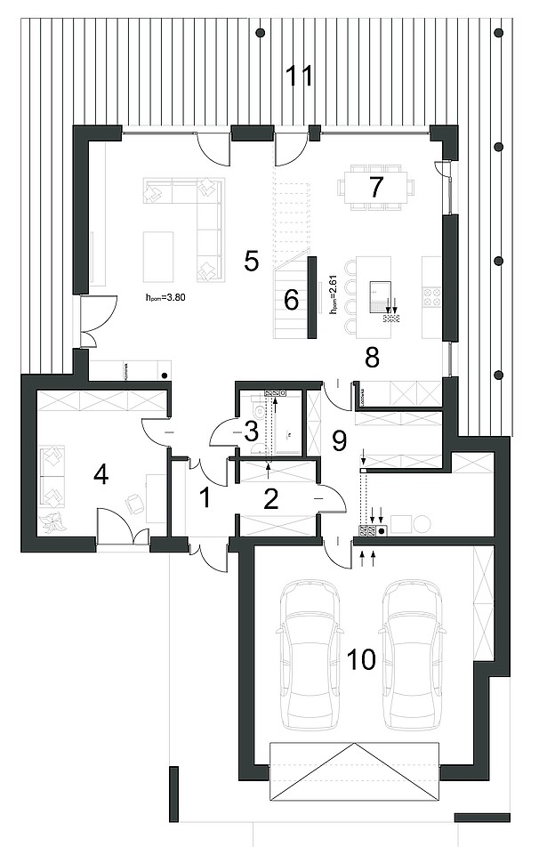 Projekt domu EFEKTOWNY D20