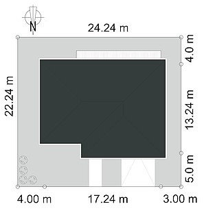 Projekt domu PRZYJAZNY D18